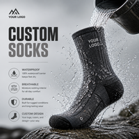Chaussettes de randonnée imperméables en gros, 3 couches respirantes avec membrane TPU, chaussettes de trail d'extérieur, logo personnalisé, hommes et femmes