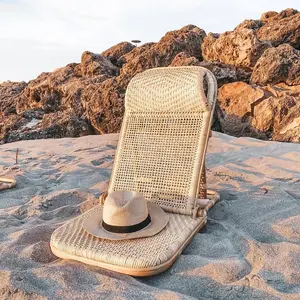 공장 핫 세일 야외 가구 정원 위커 손으로 만든 위커 짠 안락 의자 라운지 접는 등나무 비치 의자