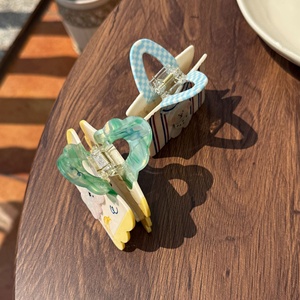 New Arrival Cute Cartoon Personality Splicing Bear Bag Grab Clip Creative Handbag Acetate Hairpin Claw Clips - Product Image 4