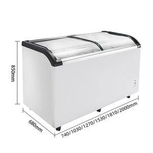 Couvercle en verre plat pour congélateur à glaces GOST-R, design à ouverture supérieure, accès facile pour le stockage et la présentation de glaces en vrac - Product Image 3