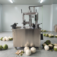 Industriële semi-automatische kokosnootschilmachine met drie messen, schoon, betrouwbaar en instelbaar, te koop