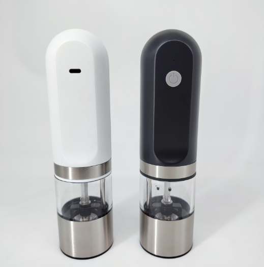 Salt and Pepper Automatic Battery Grinder Set Rechargeable Pepper Mill ...
