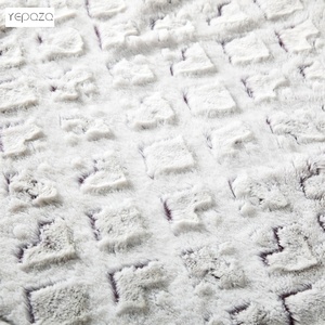 Somptueux réversible confortable chaud doux rêveur nuage laiteux blanc et <span class=keywords><strong>violet</strong></span> luxe <span class=keywords><strong>fausse</strong></span> <span class=keywords><strong>fourrure</strong></span> jeter autre couverture lestée - Product Image 4