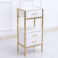 Armoire de rangement de salon moderne en acier inoxydable Jiangpai STT008, 2 tiroirs, verrouillable, 4 roulettes, durable, usage commercial, vente en gros