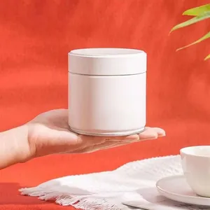 Fabricante lata diseño personalizado 30g 50g 100g pegatina hermético té café Matcha polvo contenedor latas de hojalata para Matcha