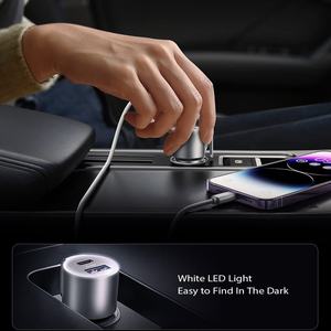 LISEN PD 45W Adaptador de encendedor de cigarrillos con interruptor de ventana Cortador de cinturón de seguridad Cargador de coche multifunción para iPhone Samsung - Product Image 3