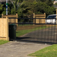 Porte coulissante en aluminium pour jardin, clôture de jardin à bascule automatique, contrôle électrique standard et personnalisé disponible