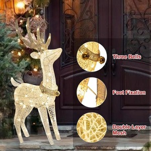 Giáng sinh Tuần lộc trang trí ngoài trời, thắp sáng trang trí sân Tuần Lộc - Product Image 5