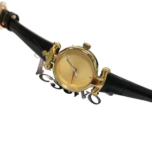 Nuevo y popular reloj azul hielo con correa de cuero, reloj de cuarzo Saturno pequeño dorado con diseño de hueso de serpiente para mujer - Product Image 1