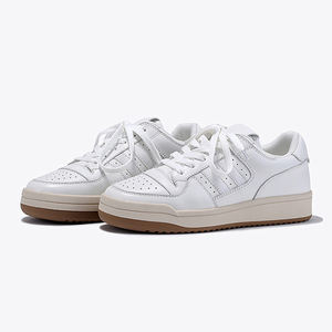 Personnalisable vente en gros, chaussures de skateboard Oxford blanches en cuir d'usine, chaussures de <span class=keywords><strong>basket</strong></span>-ball décontractées antidérapantes pour hommes - Product Image 2