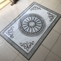 Carrelage de sol en porcelaine cristal personnalisé au design luxueux Motif de carreaux de tapis en céramique 3D