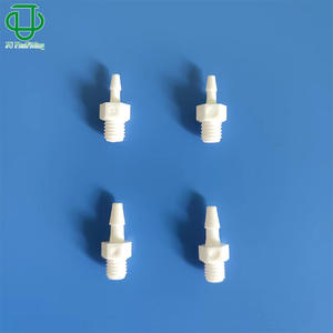 Connecteurs de tuyau en caoutchouc à angle droit mâle fileté M5 de haute qualité, adaptateurs en plastique nylon blanc, connecteurs de pagode - Product Image 2