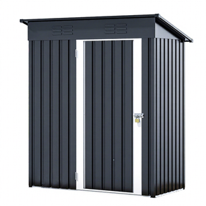 Abri de jardin imperméable, anti-corrosion, facile à assembler, écologique, avec porte verrouillable pour le rangement des outils d'extérieur - Product Image 1