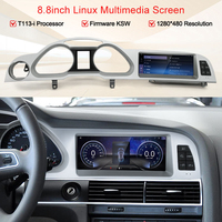 Autoradio GPS avec écran tactile IPS Android Auto CarPlay sans fil pour Audi A6 C6 4F 2005-2011 avec USB