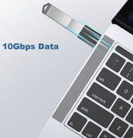 Haute qualité USB3.2 10gbps Type de données C vers adaptateur USB en alliage de zinc Usb C 3.2 vers un connecteur Otg femelle