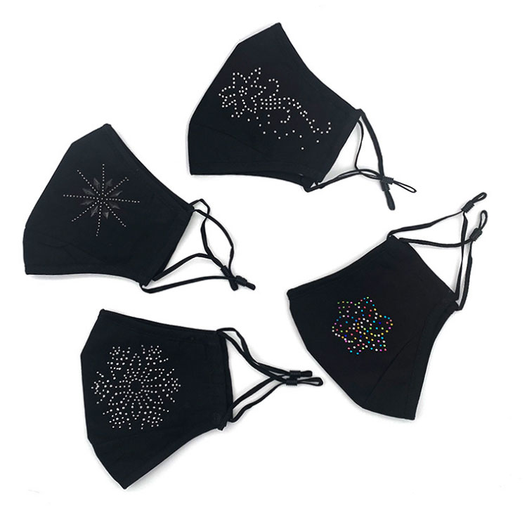 Роскошная индивидуальная печатная вечеринка, дизайнерская маска, модная Фирменная маска для лица, дизайнерская черная маска для лица