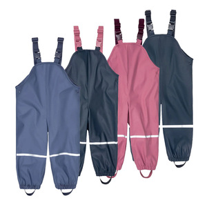 Pantalon <span class=keywords><strong>de</strong></span> <span class=keywords><strong>pluie</strong></span> imperméable personnalisé pour enfants, vêtements <span class=keywords><strong>de</strong></span> <span class=keywords><strong>pluie</strong></span> en PU-Polyester, salopette imperméable pour enfants, pantalon <span class=keywords><strong>de</strong></span> <span class=keywords><strong>pluie</strong></span> unisexe - Product Image 1