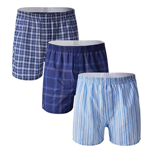 2025 nóng bán người đàn ông của 100 cotton boxer quần short thoáng khí thoải mái đồ lót mùa hè 3 gói đa màu đàn hồi Dây thắt lưng - Product Image 1