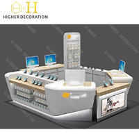 Aménagement de magasin de téléphonie mobile industrielle, conception et construction de vitrine pour boutique mobile, solution de conception de magasin en acier