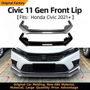 Per Honda Civic 11a Generazione 2021+ Diffusore Anteriore Inferiore in ABS, Splitter per Paraurti Anteriore, Spoiler, Accessori Auto - Product Image 1