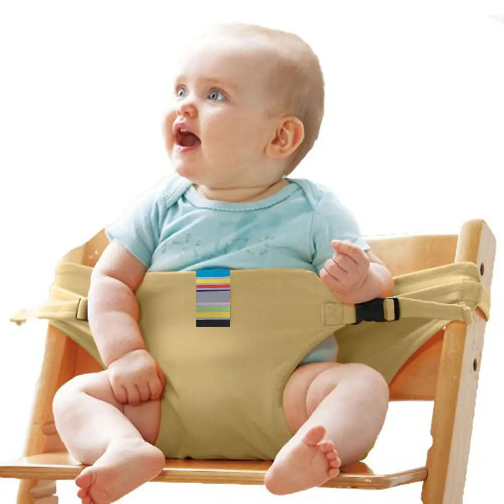 아기 유아용 아기 높은 의자 하네스 여행 안전 벨트 수유 부스터 조절 가능한 스트랩이있는 휴대용 쉬운 시트
