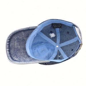 Casquette de baseball tendance toutes saisons pour hommes et femmes, en jean délavé et déchiré, style urbain - Product Image 6
