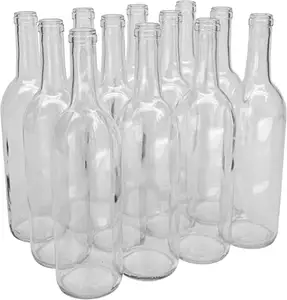 750毫升清霜冰酒玻璃瓶空玻璃瓶1.5L红酒玻璃瓶