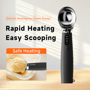 Cuchara eléctrica para helado calentada, fusión automática, fácil de recoger, cuchara de autocalentamiento de aleación, cuchara recargable para helado - Product Image 2