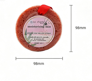 Savon hydratant et nourrissant multifonctionnel tout-en-un personnalisé à marque privée <span class=keywords><strong>pour</strong></span> <span class=keywords><strong>le</strong></span> bain et <span class=keywords><strong>le</strong></span> lavage du <span class=keywords><strong>visage</strong></span> 100g avec éponge - Product Image 4