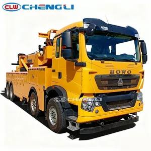 Camion de dépannage super lourd Howo 8X4, capacité de remorquage de 80 tonnes, pour le secteur minier et le sauvetage d'accidents routiers extrêmes - Product Image 2