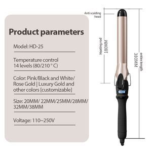 Cheveux Curling Styler Outils Tourmaline Céramique <span class=keywords><strong>13</strong></span> Vitesse de Température Home Salon Utilisation Bigoudis Rouleau Écran LED Cheveux Bouclés <span class=keywords><strong>Fer</strong></span> - Product Image 2