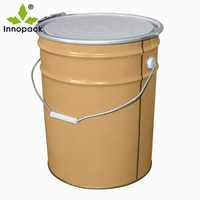 Seau en tôle de 20 L homologué ONU avec fermeture à levier pour liquides de revêtement dangereux