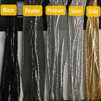 Tissu en maille à paillettes dorées en cuivre, maille à paillettes métallique, tissu en maille métallique pour vêtements, sacs, chaussures