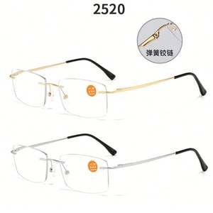 Gafas de Lectura sin Montura con Protección Anti Luz Azul, de Aleación de Titanio, para Presbicia, para Hombre y Mujer, Moda 2025 - Product Image 4