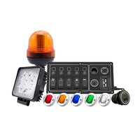 Kit d'alimentation et d'éclairage pour chariot élévateur DAMAVO certifié CE IATF16949: voyant d'avertissement, panneau de commutation, chargeur USB
