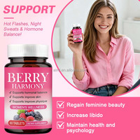 Tabletas de Suplemento Dietético para el Bienestar Femenino Berry Harmony OEM, Apoya la Vitalidad de la Piel, Ayuda a Mantener el Bienestar General