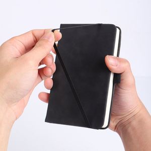 Carnet à couverture rigide en cuir PU avec logo personnalisé imprimé UV, poches doublées cousues, papier épais, 100 feuilles, écriture facile, cadeau promotionnel - Product Image 2