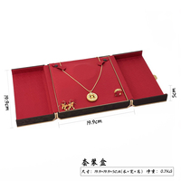 Nouvelle boîte à bijoux FANDIJI de style palais, à double ouverture, avec pendentif en forme de bracelet, en cuir luxueux, emballage chinois, présentoir à bijoux