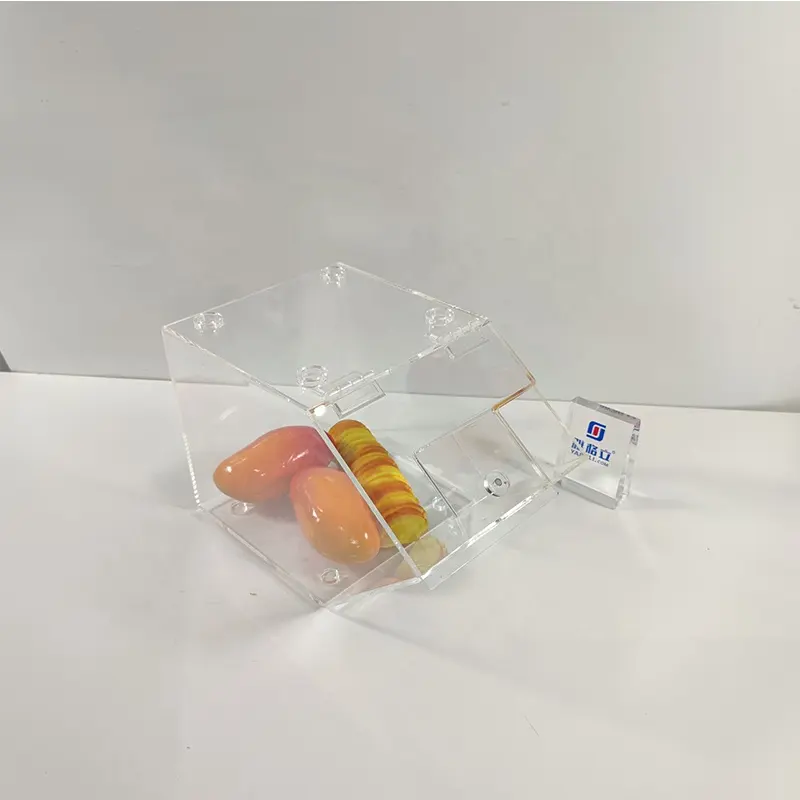 Distributeur jetable en acrylique pour bonbons, transparent et personnalisé, empilable, en perspex