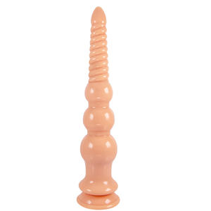 Hula Kraal Zuignap Slanke Pvc-Vormige Anale Plug Kristallen Transparante Bal Lange Anale Strook Aan De Achterkant Van De Anus - Product Image 4