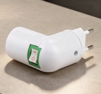 Adaptateur de douille de lampe blanc certifié CE, style vis, garantie 2 ans, conversion de douille d'ampoule PP-E14, aluminium + plastique, AC 220V, intérieur