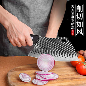 Cuchillo de cocina de acero inoxidable Yangjiang, rebanador ultrarrápido para cortar carne, línea ondulada, patrón de escamas de pescado, para chefs domésticos - Product Image 1