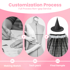 Disfraz de Bruja de Halloween para Niñas, Conjunto de 3 Piezas, Falda Tutú con Telaraña, Sombrero de Bruja y Escoba para Cosplay, Fiestas y Actuaciones - Product Image 3