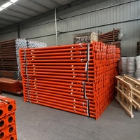 Étai métallique réglable avec collier à vis, peinture orange, 2,4-4,5 m, pour soutènement de planchers et support de poutres, avec base en acier Q235 galvanisé