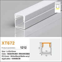 Profilé en aluminium pour bande LED polyvalent et efficace, fabriqué en usine, canal noir en forme de V avec diffuseur pour intérieur moderne