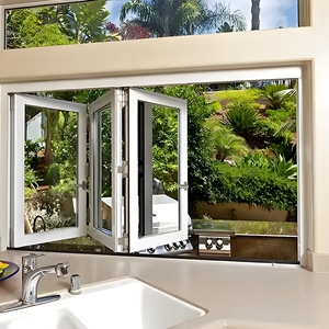 Diseño deslizante de ventanas plegables de madera maciza con apertura vertical insonorizada, para hoteles al aire libre y exteriores, función de pantalla plegable - Product Image 1