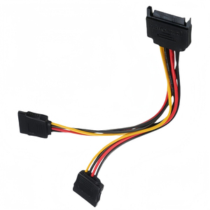 Adattatore Divisore Cavo SATA D1552 da <span class=keywords><strong>6</strong></span> Pollici, 15 Pin SATA Maschio a Femmina, Cavo Splitter 2 SATA - Product Image 3