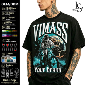 <span class=keywords><strong>Camiseta</strong></span> Clásica con Estampado Hip Hop, Algodón de Alta Densidad, Forma Duradera, para Cooperación con Marcas Independientes - Product Image 1