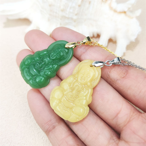 สร้อยคอจี้คริสตัลควอตซ์รูป<span class=keywords><strong>พระ</strong></span>พุทธรูป ดีไซน์ทันสมัย ชุบทอง 18K สำหรับทุกเพศ ของขวัญทางศาสนา - Product Image 2