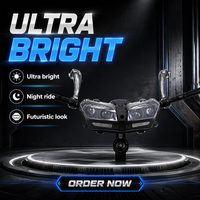 Phare avant de moto à écran LED modifié avec projecteur pour motos Street Naked, marque Zm, garantie 1 an